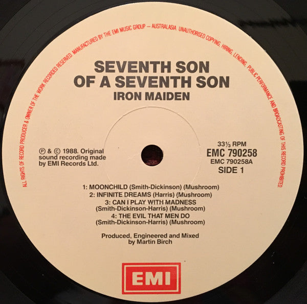 Iron Maiden : Seventh Son Of A Seventh Son (LP, Album)