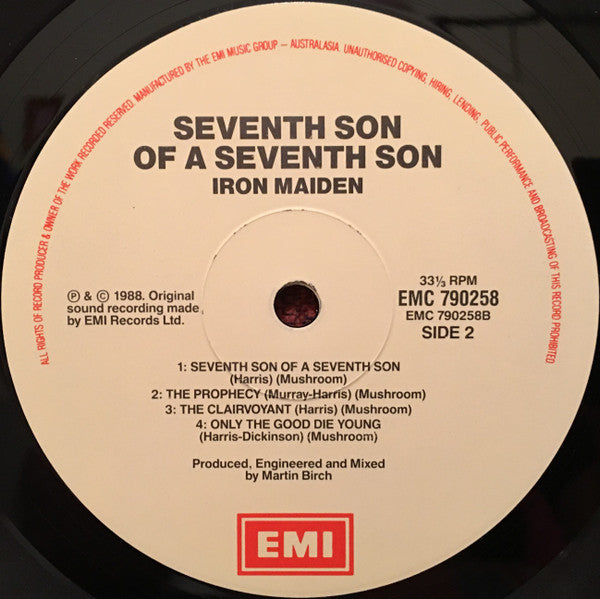 Iron Maiden : Seventh Son Of A Seventh Son (LP, Album)