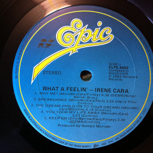 Irene Cara : What A Feelin' (LP, Album)