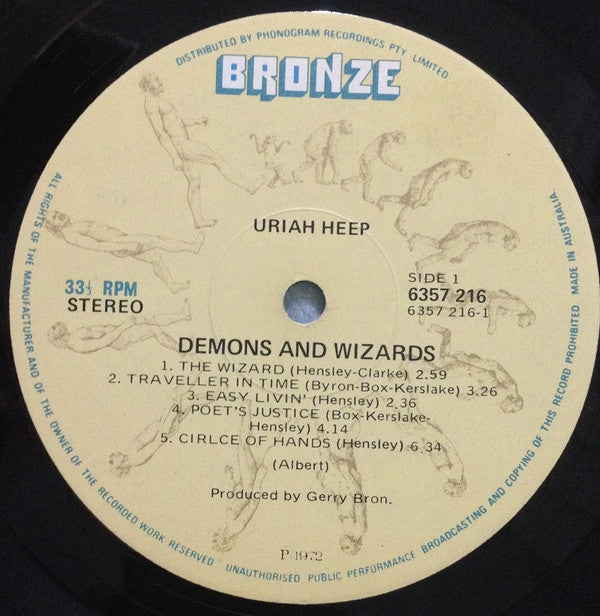 Uriah Heep : Demons And Wizards (LP, Album, Gat)