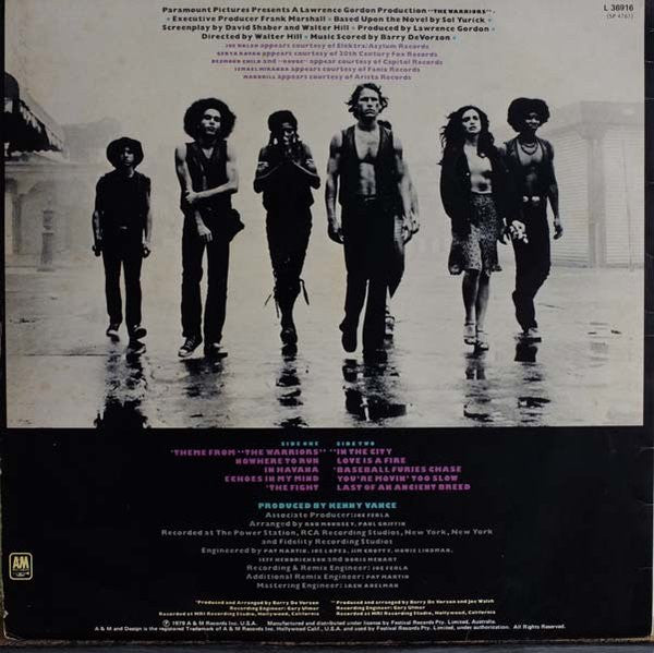 Various : The Warriors (The Original Motion Picture Soundtrack) (LP, Album)