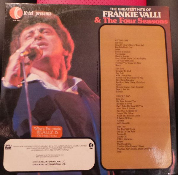 Frankie Valli & The Four Seasons* : The Greatest Hits Of Frankie Valli & The Four Seasons (2xLP, Comp)