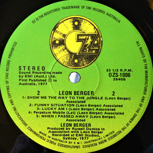 Leon Berger : Leon Berger (LP, Album)