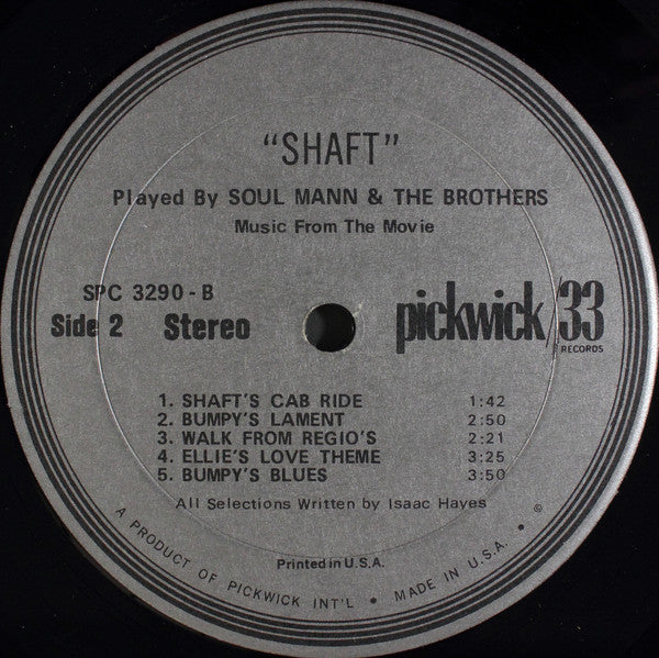 Soul Mann & The Brothers : Shaft (LP, Album)