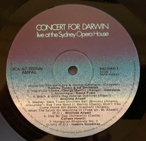 Various : Concert For Darwin - Live At The Sydney Opera House (2xLP, Album, Lam)