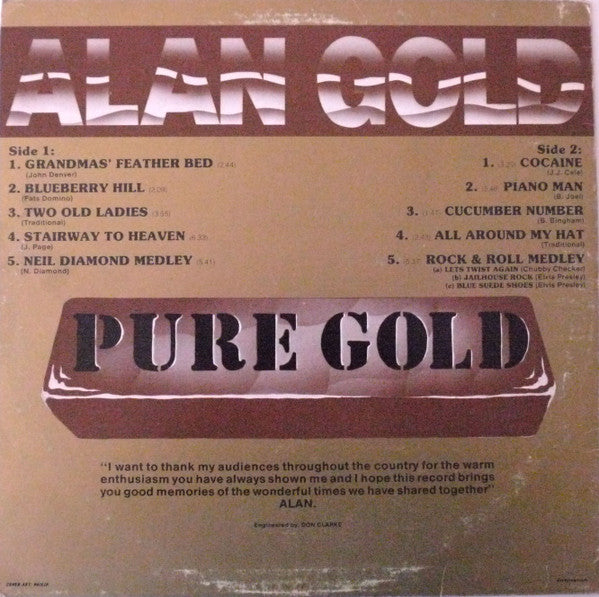 Alan Gold (3) : Pure Gold (LP, Album)