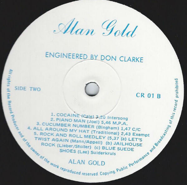 Alan Gold (3) : Pure Gold (LP, Album)