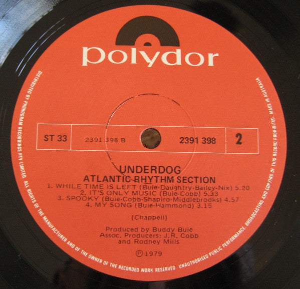 Atlanta Rhythm Section : Underdog (LP, Album)