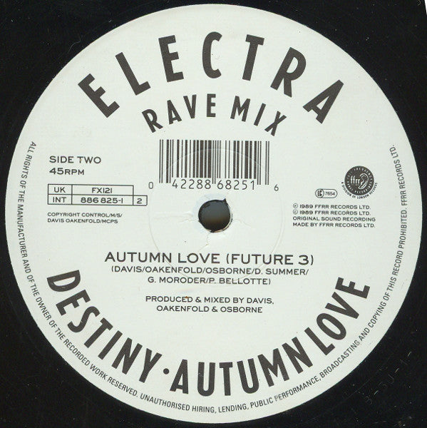 Electra : Destiny / Autumn Love (12")