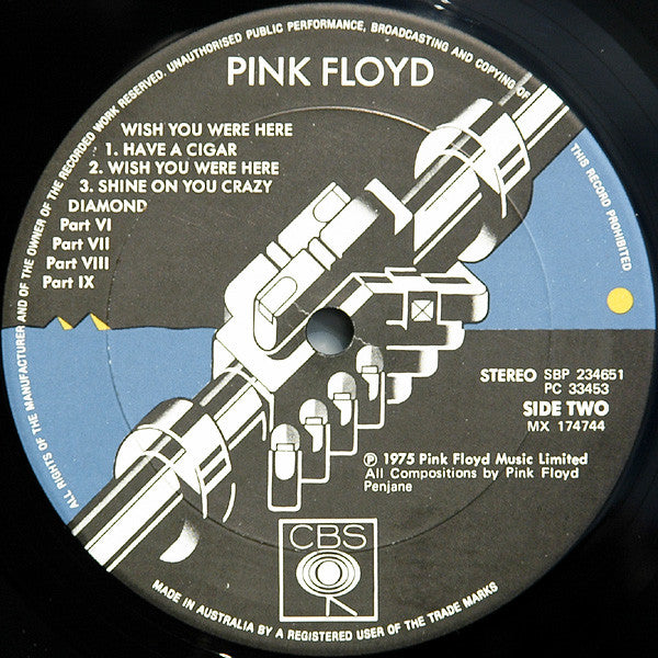 Pink Floyd : Wish You Were Here (LP, Album, Gat)