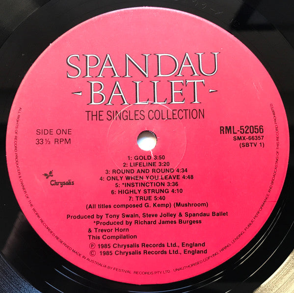 Spandau Ballet : The Singles Collection (LP, Comp + 12", Comp, Red + Ltd)