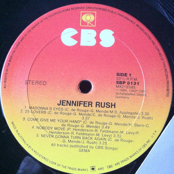 Jennifer Rush : Jennifer Rush (LP, Album)