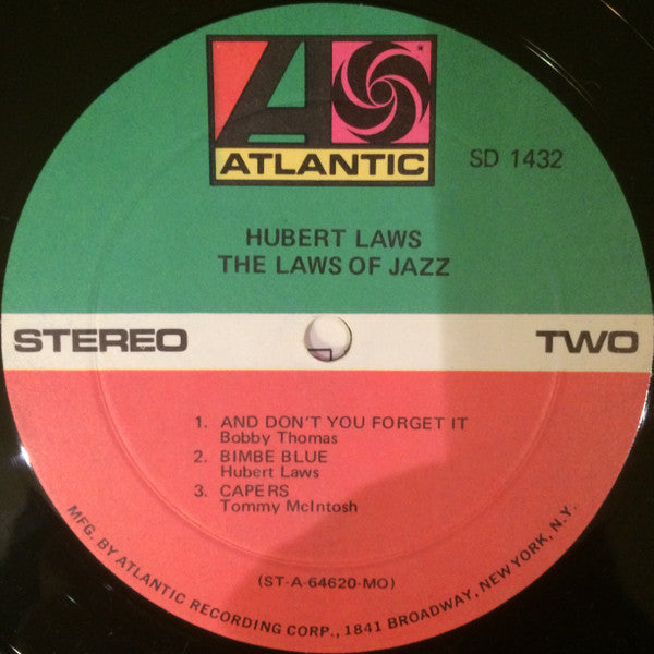 Hubert Laws : The Laws Of Jazz (LP, Album, RE, RP, MO )