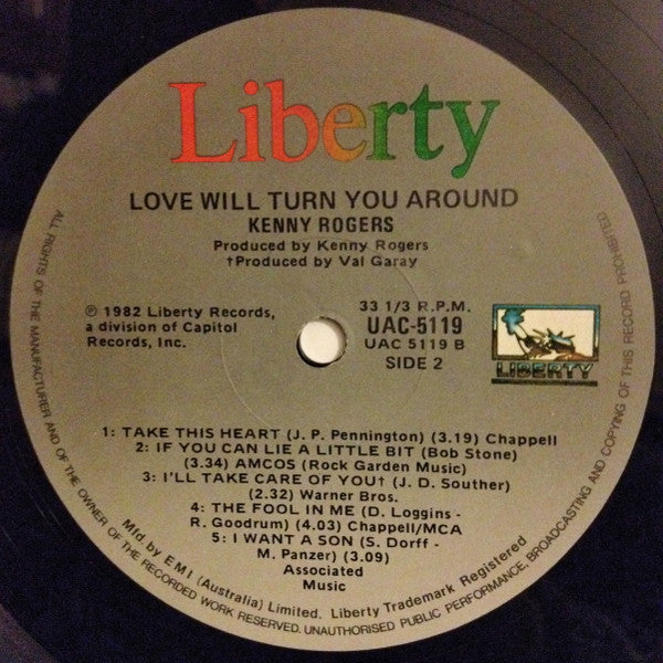 Kenny Rogers : Love Will Turn You Around (LP, Album)