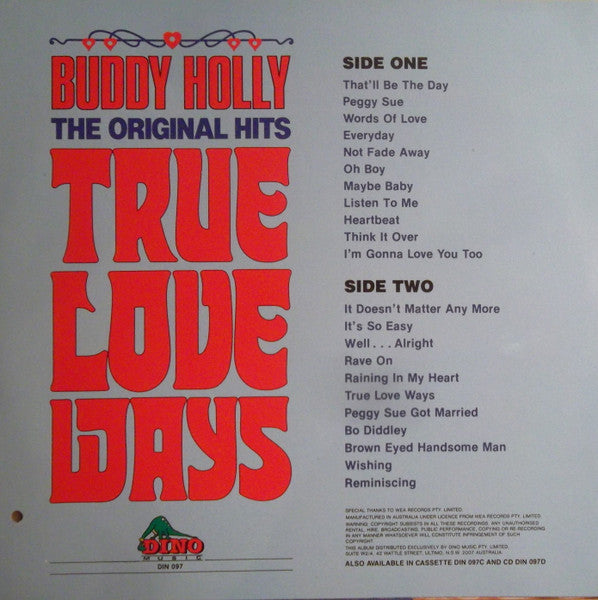 Buddy Holly : True Love Ways (LP, Comp)