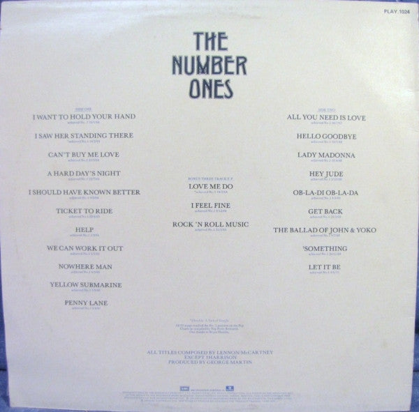 The Beatles : The Number Ones (LP, Comp, 1st + 7", EP, Comp, 1st)