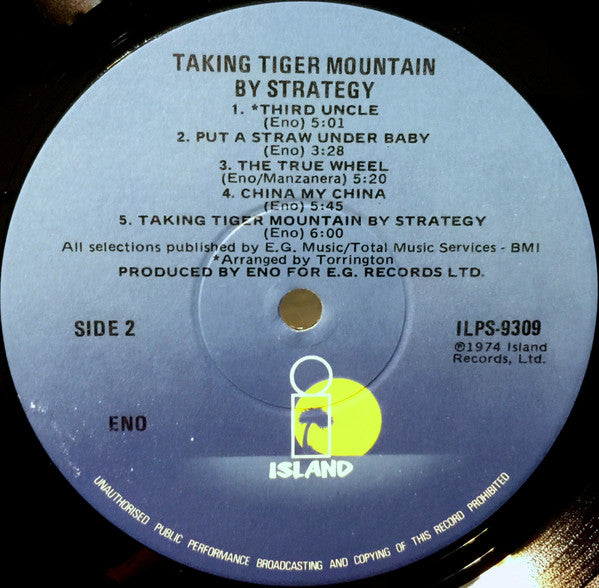 Brian Eno : Taking Tiger Mountain (By Strategy) (LP, Album, RE, Gat)