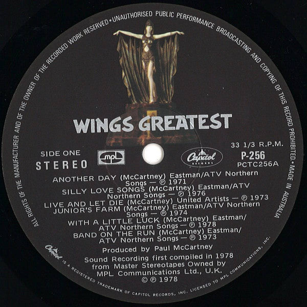 Wings (2) : Wings Greatest (LP, Comp, 1st)