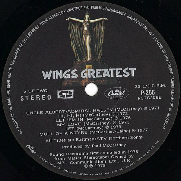 Wings (2) : Wings Greatest (LP, Comp, 1st)