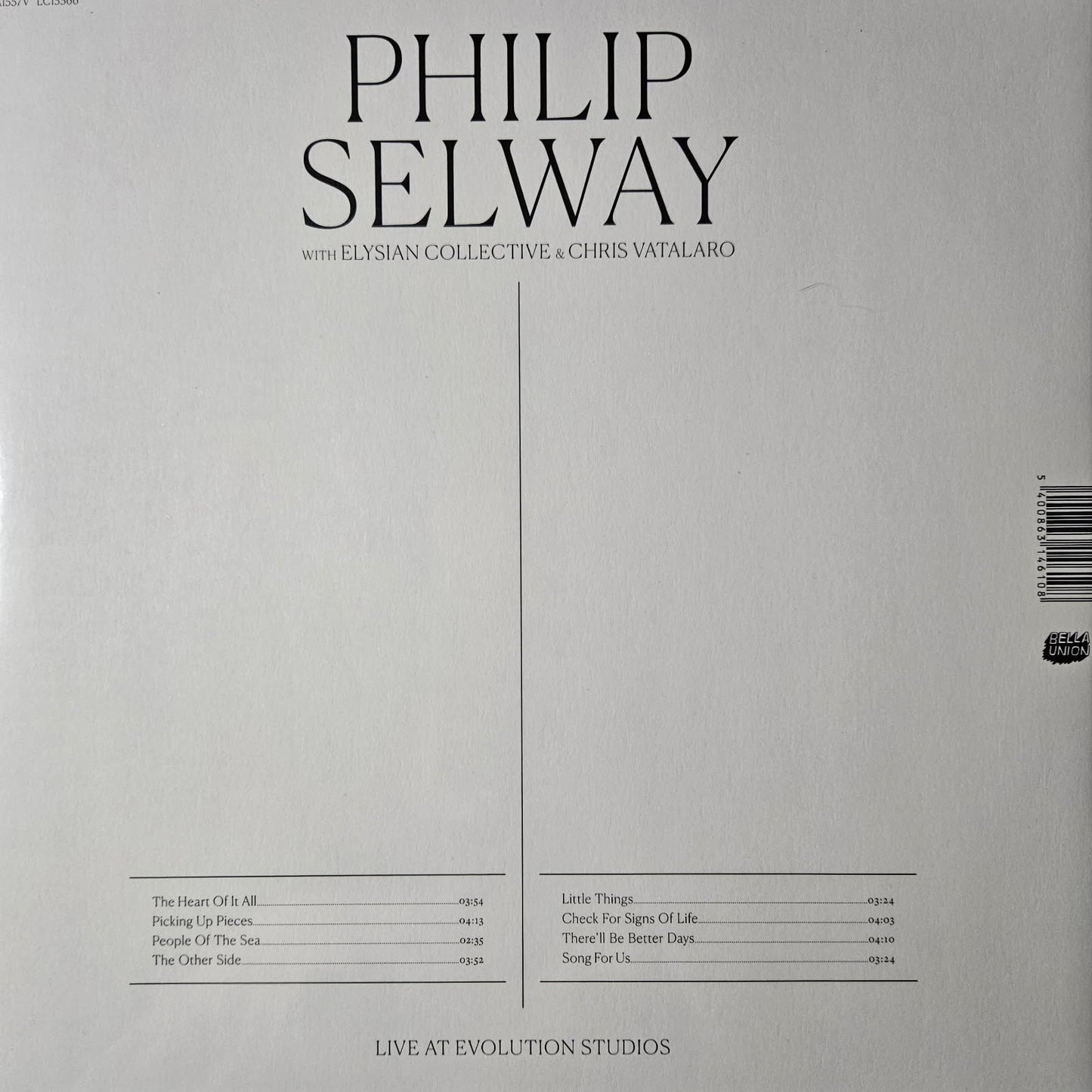 PHILIP SELWAY WITH ELYSIAN COLLECTIVE LIVE AT EVOLUTION STUDIOS RADIOHEAD LIMITED EDITION VINYL