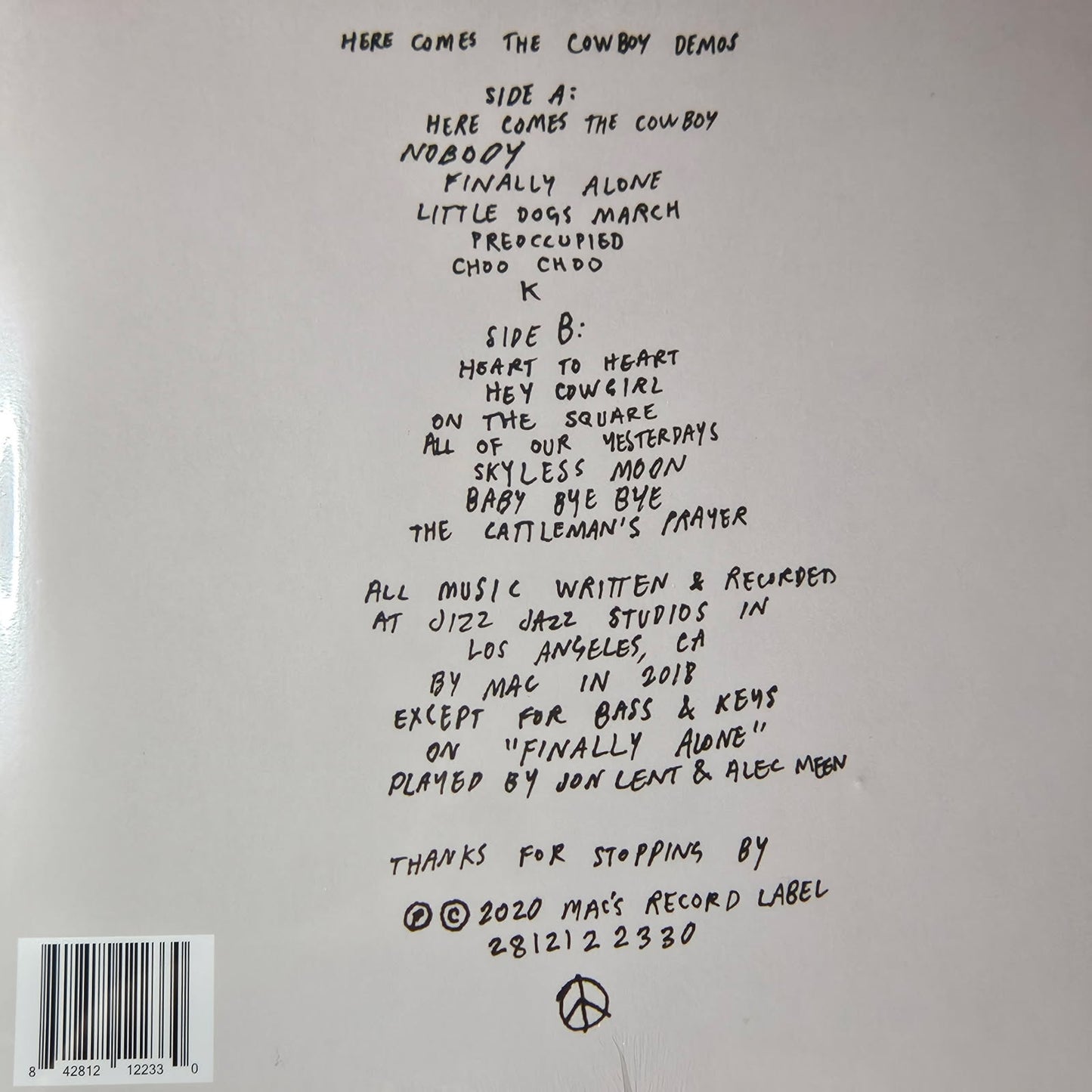 Mac Demarco - Here Comes The Cowboy Demos Vinyl