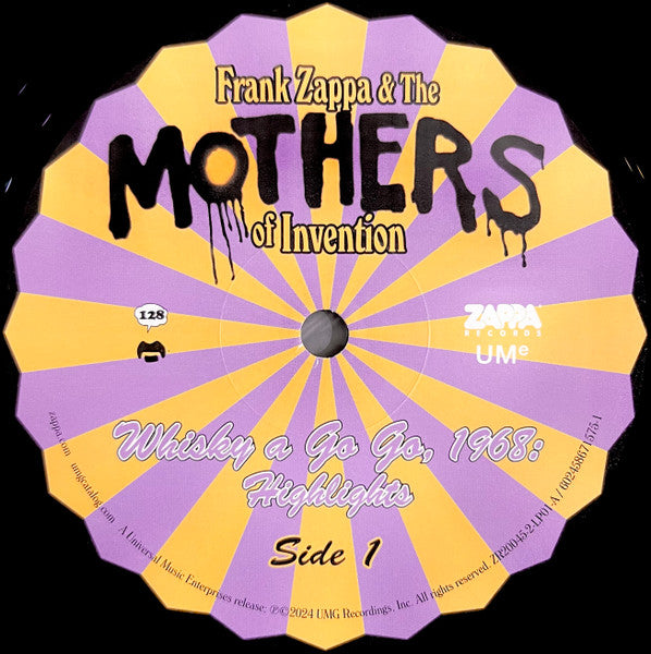 Frank Zappa & The Mothers Of Invention* - Whisky A Go Go, 1968: Highlights (2xLP, Album, 180)