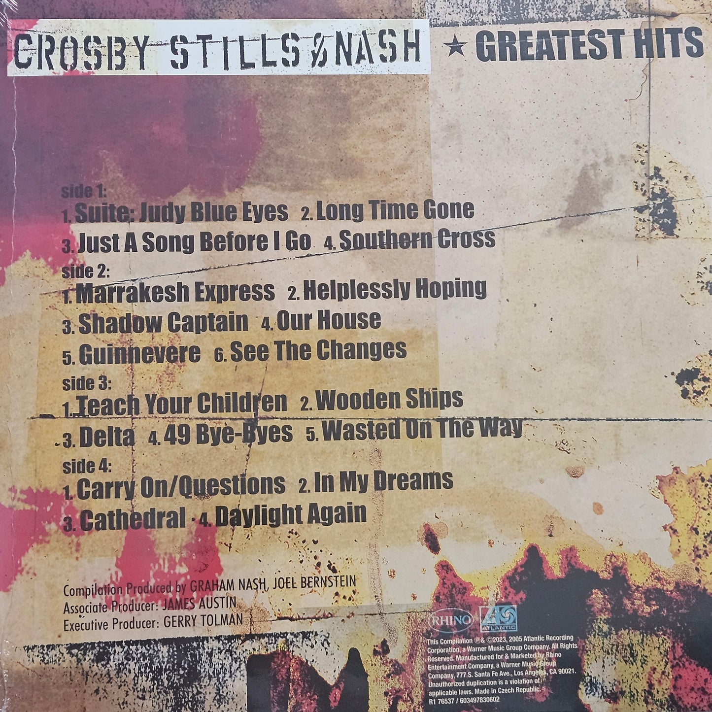 CROSBY, STILLS & NASH
Greatest Hits (Compilation, Reissue, Stereo, 2LP) Gatefold