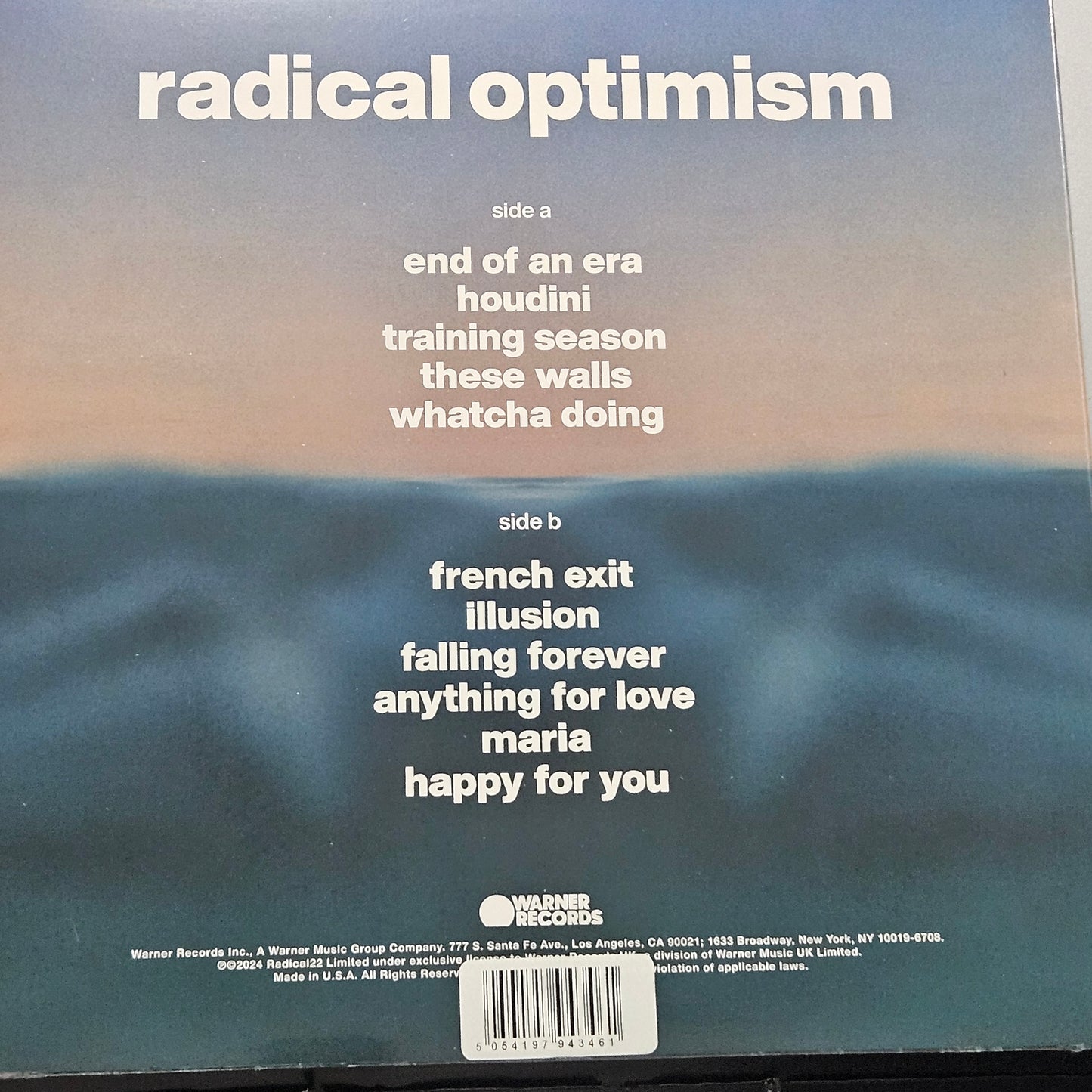 DUA LIPA RADICAL OPTIMISM COBALT BLUE VINYL