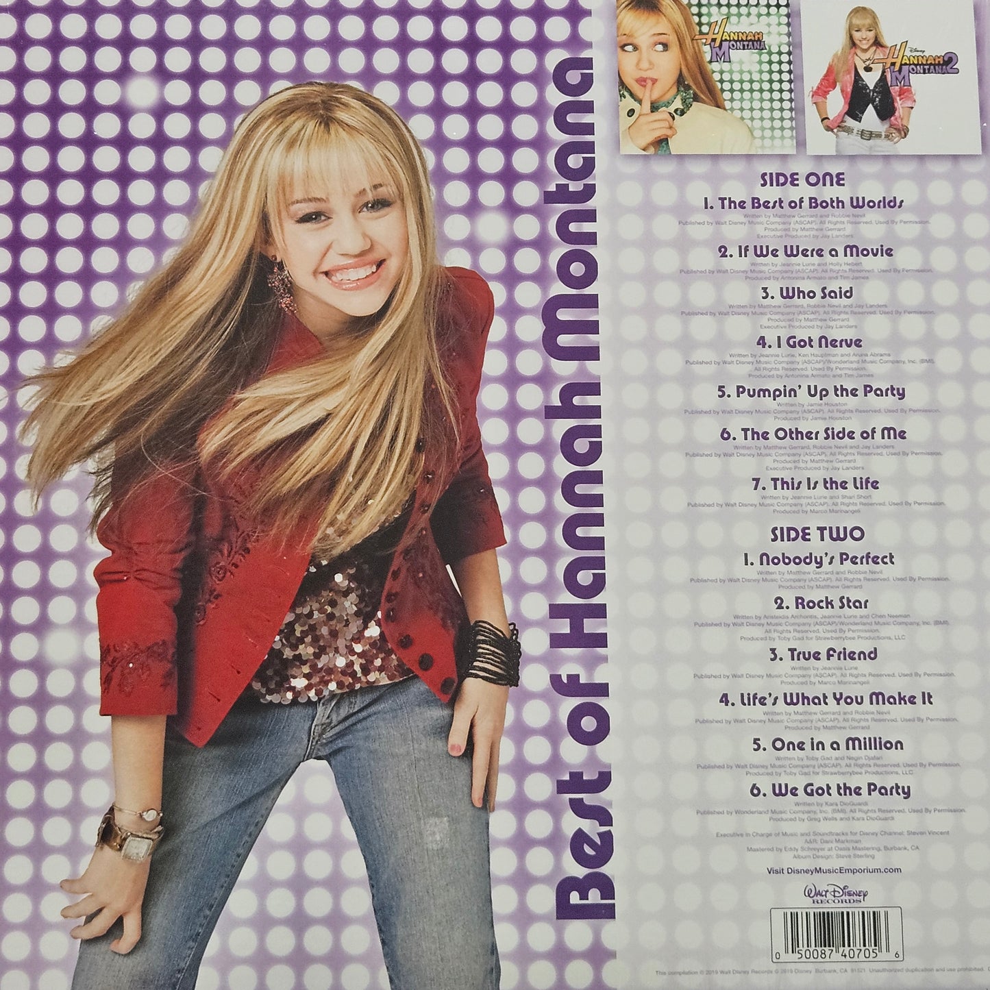 MILEY CYRUS - BEST OF HANNAH MONTANA CRYSTAL CLEAR VINYL SOUNDTRACK OST