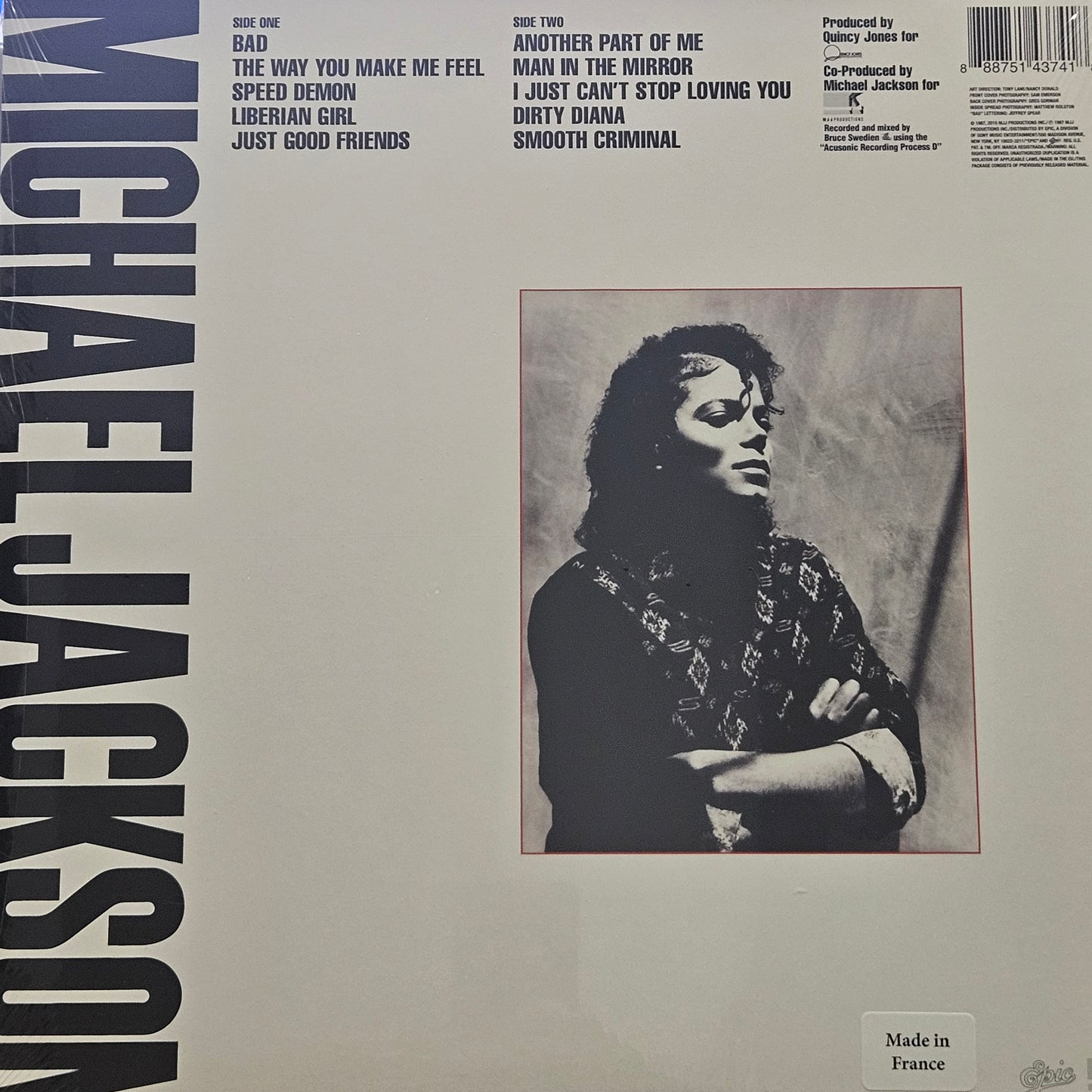 Michael Jackson Bad Vinyl Gatefold