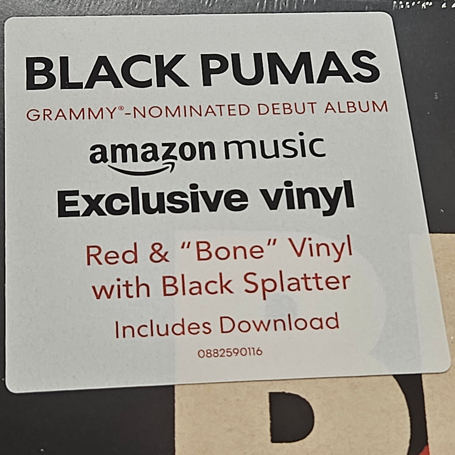 BLACK PUMAS SELF TITLED DEBUT   RED AND BONE SPLATTER VINYL