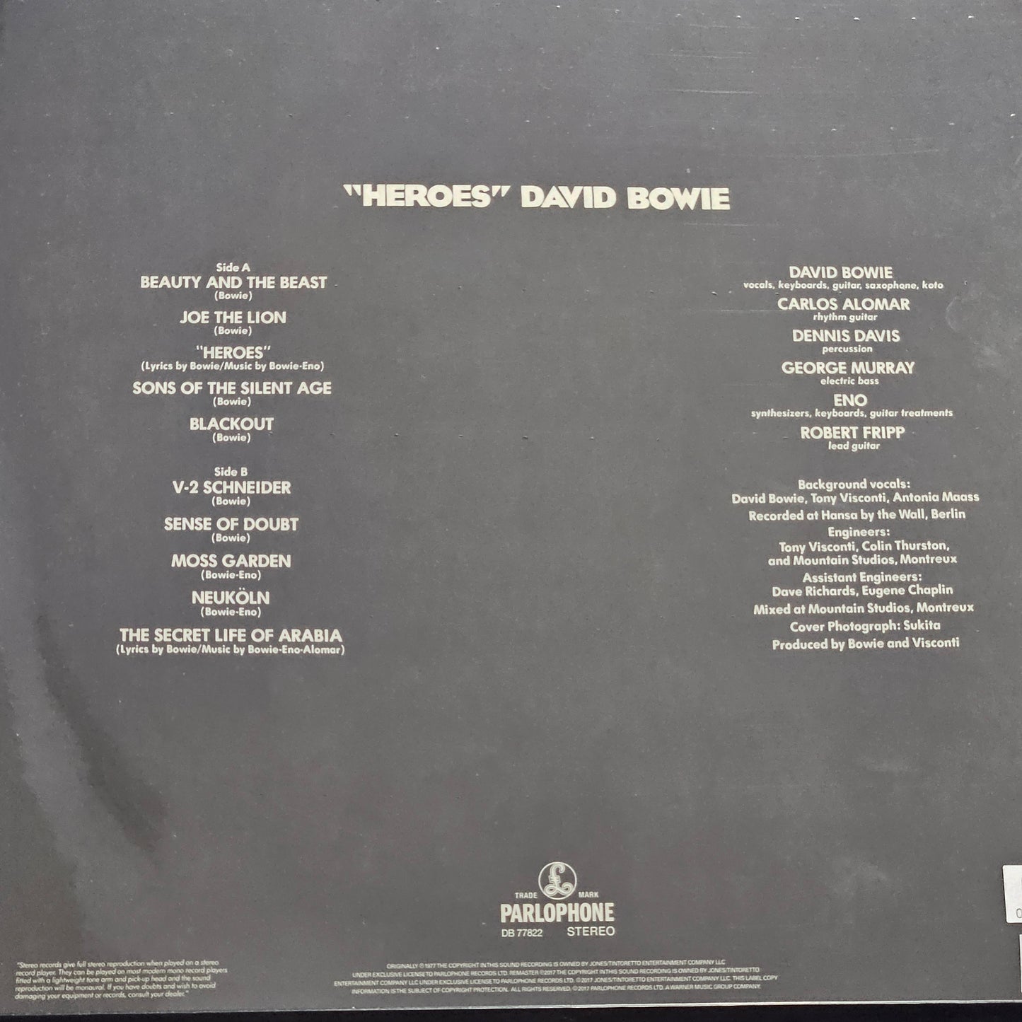 DAVID BOWIE - HEROES VINYL REMASTERED 180G