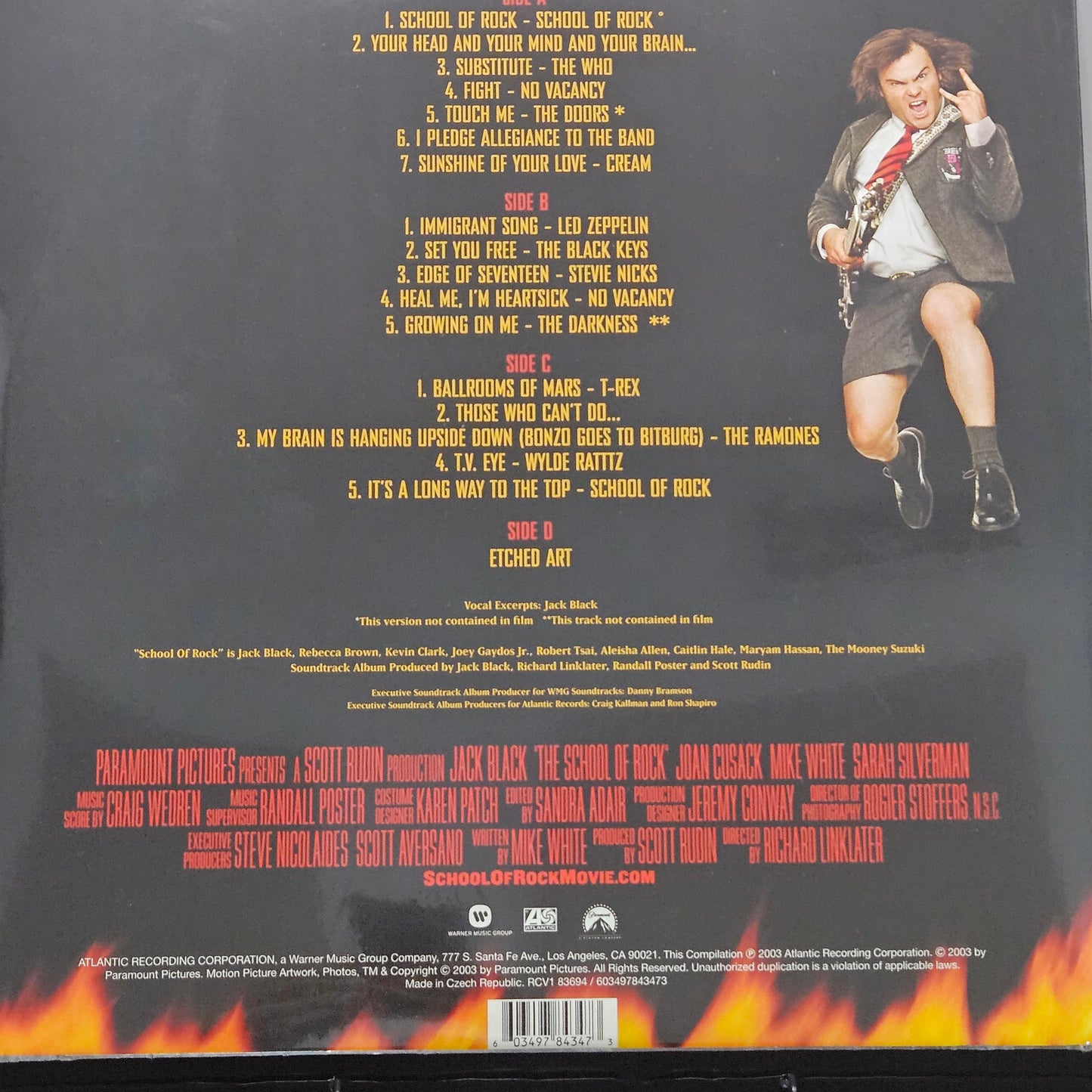 SCHOOL OF ROCK MOTION PICTURE SOUNDTRACK ORANGE COLOURED VINYL LIMITED EDITION 2LP GATEFOLD