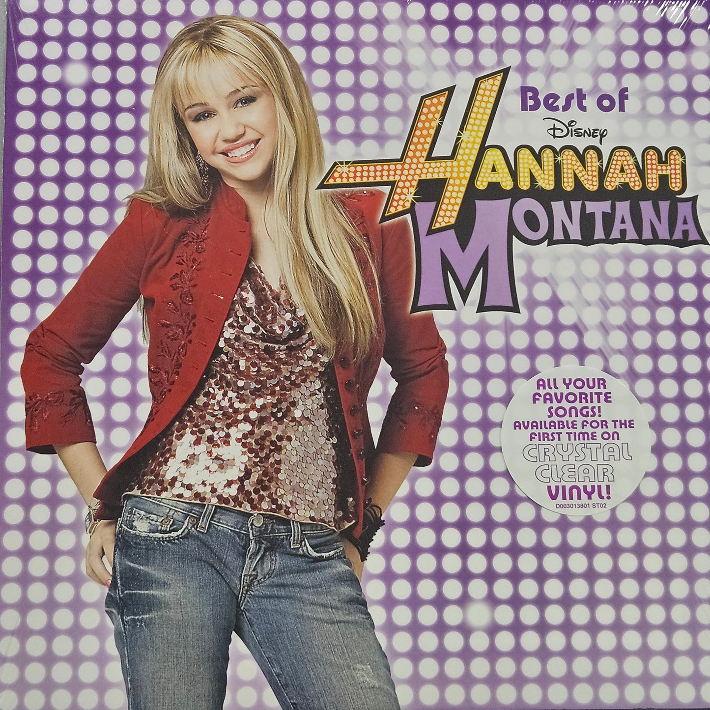 MILEY CYRUS - BEST OF HANNAH MONTANA CRYSTAL CLEAR VINYL SOUNDTRACK OST