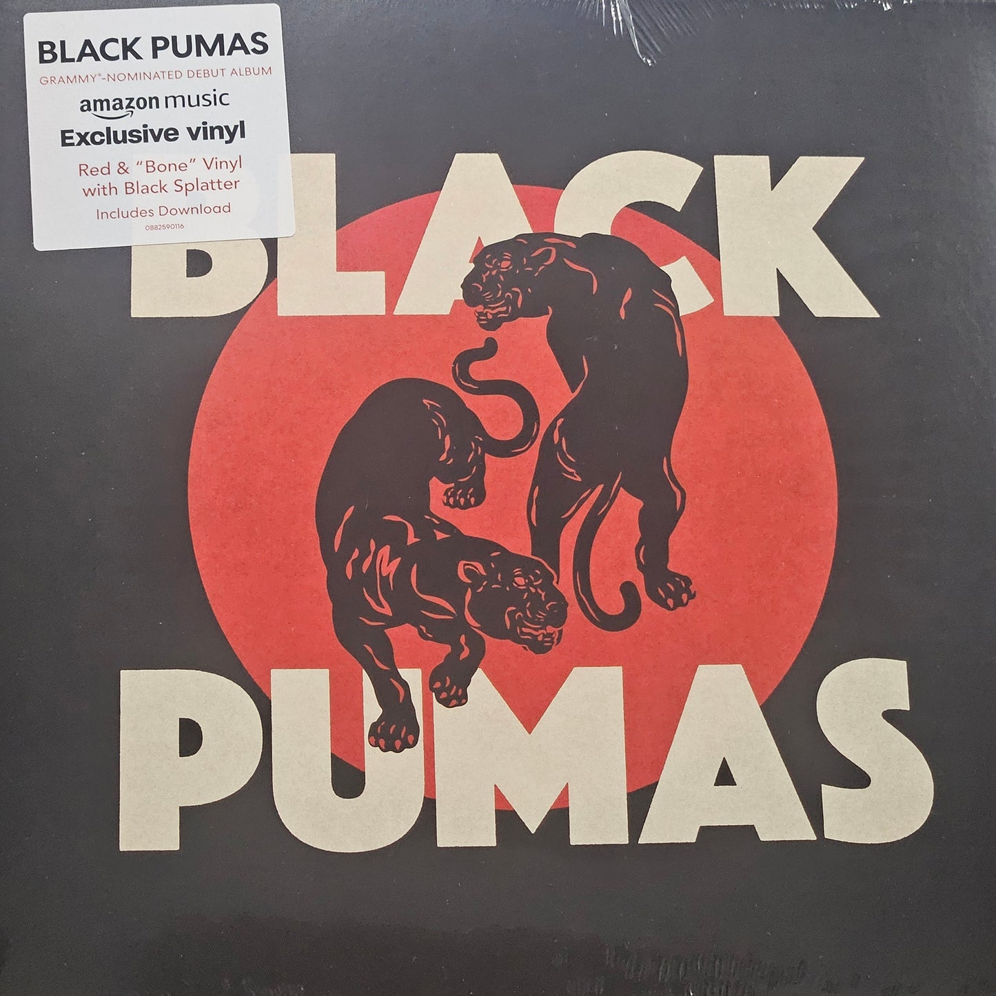 BLACK PUMAS SELF TITLED DEBUT   RED AND BONE SPLATTER VINYL