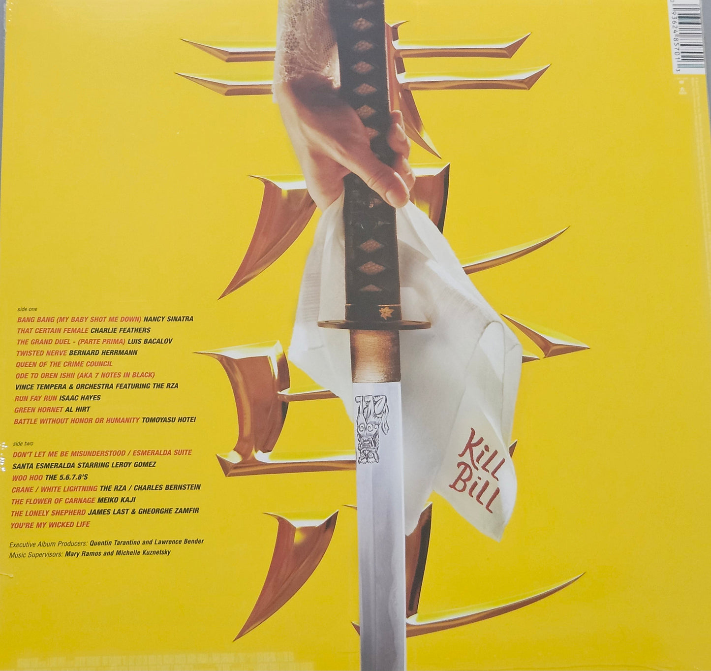 KILL BILL VOL 1 ORIGINAL SOUNDTRACK QUENTIN TARANTINO VINYL VOLUME ONE